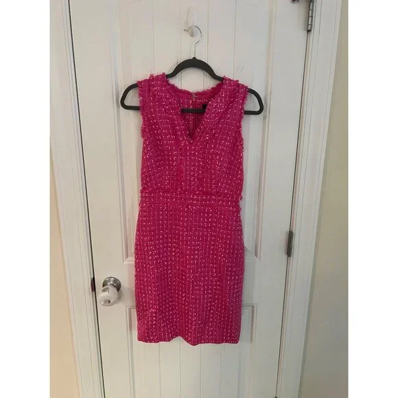 j crew pink tweed dress J. Crew Sophia sleeveless dress in tweed by J Crew